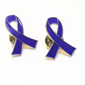 Domestic Violence Awareness Metal Lapel Pins Hard Enamel Purple Ribbon Lapel Pins